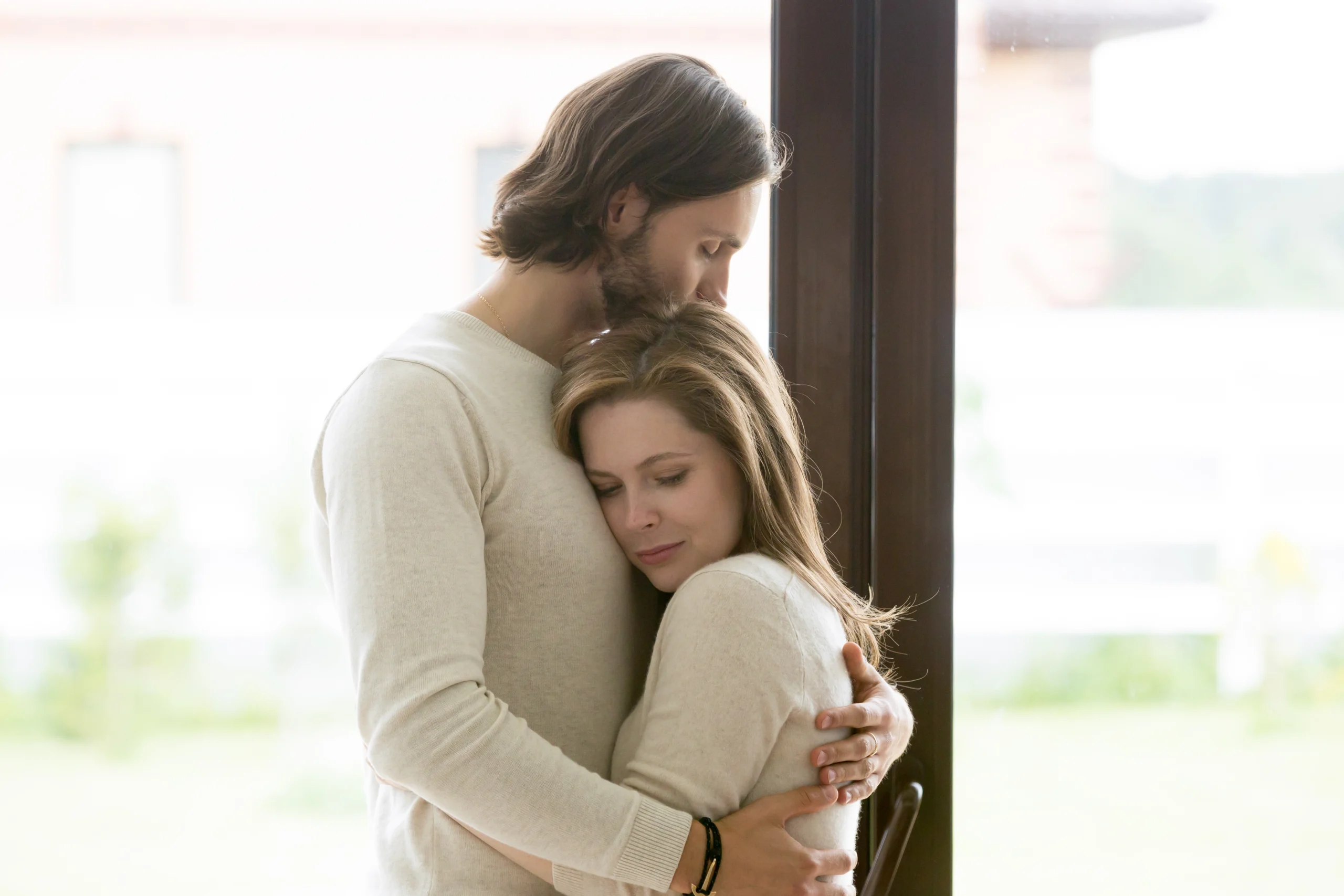 young married couple who is sad