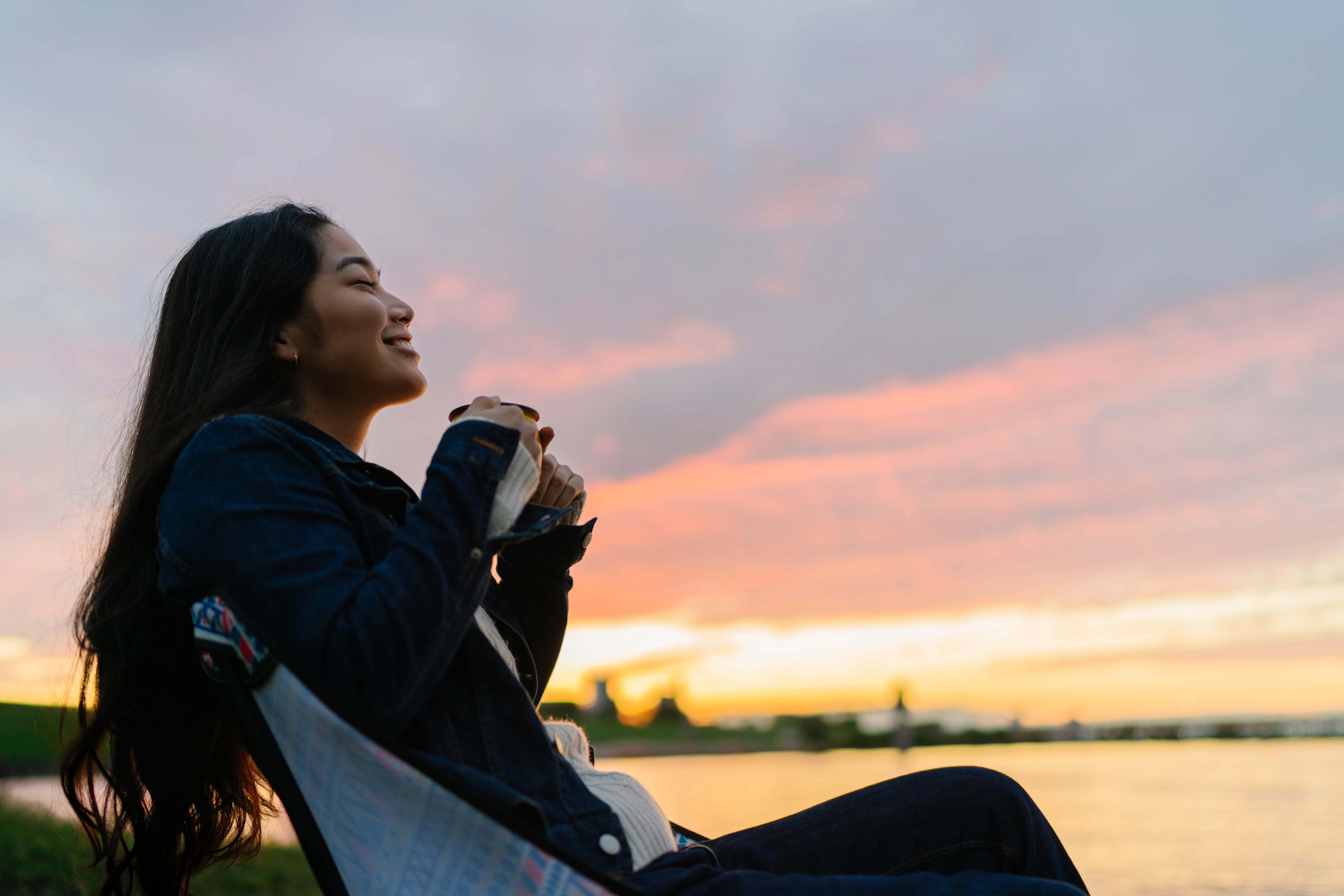 A smiling woman