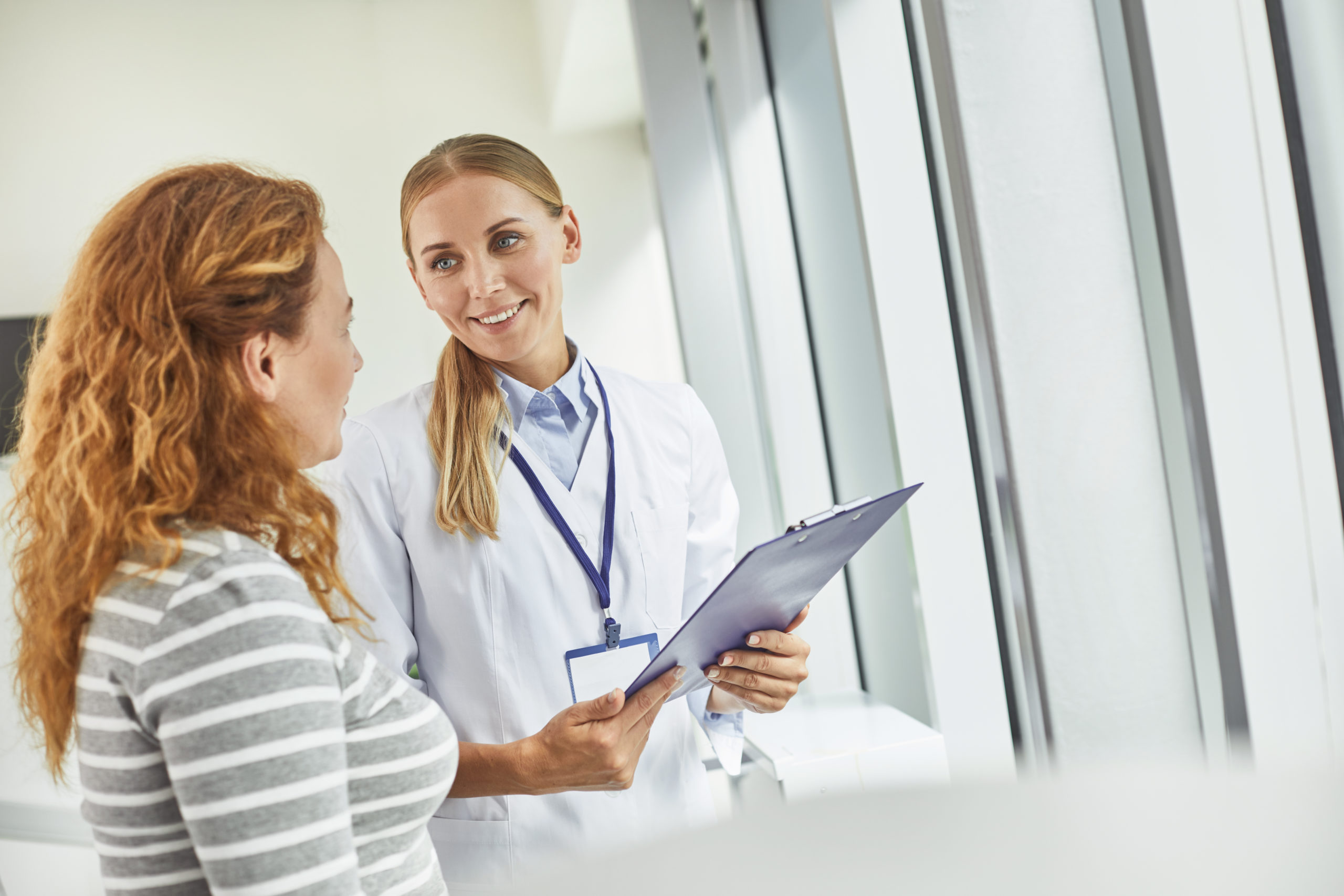 a doctor meeting a patient