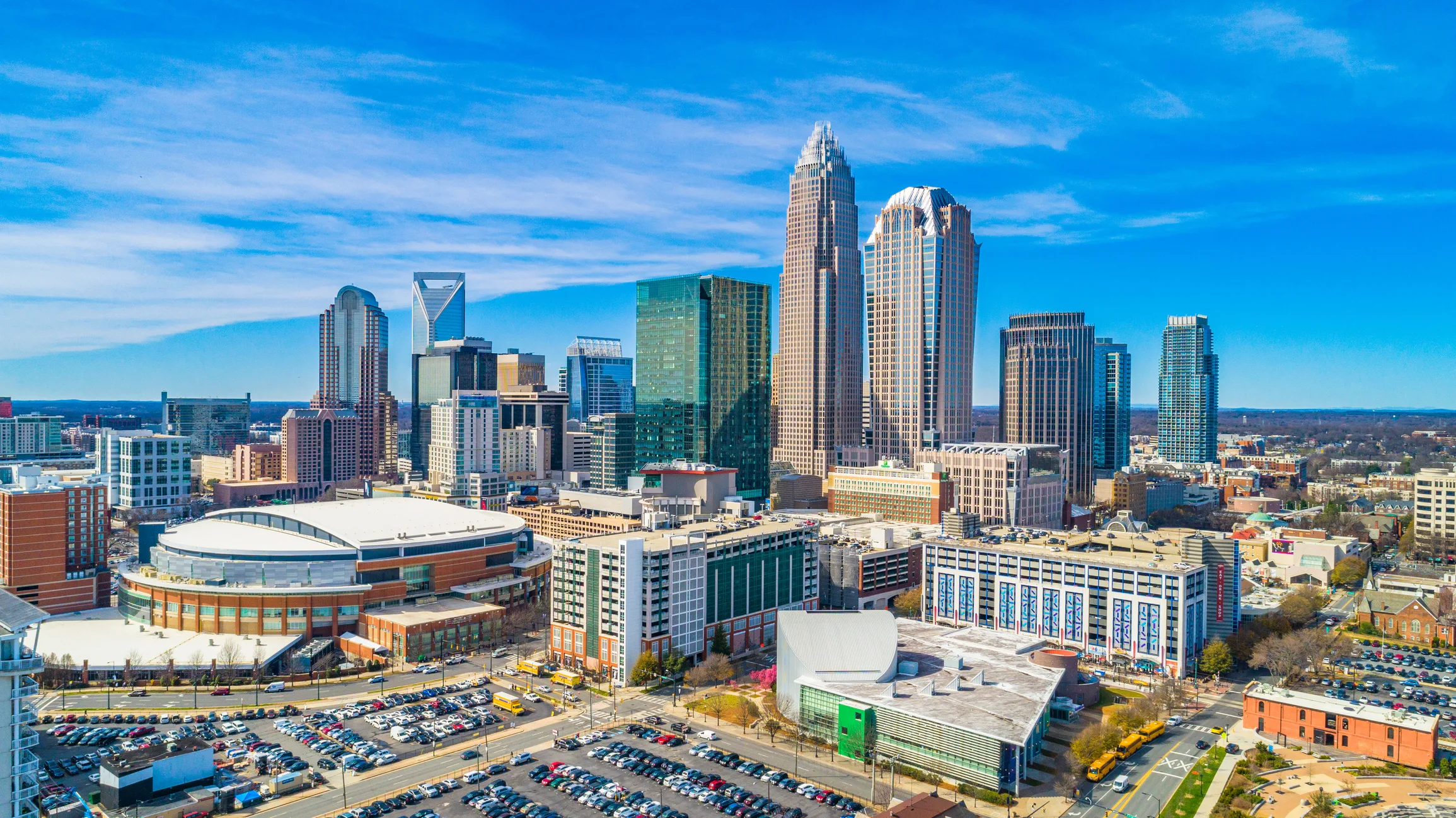 Skyline of Charlotte, NC the best place to detox